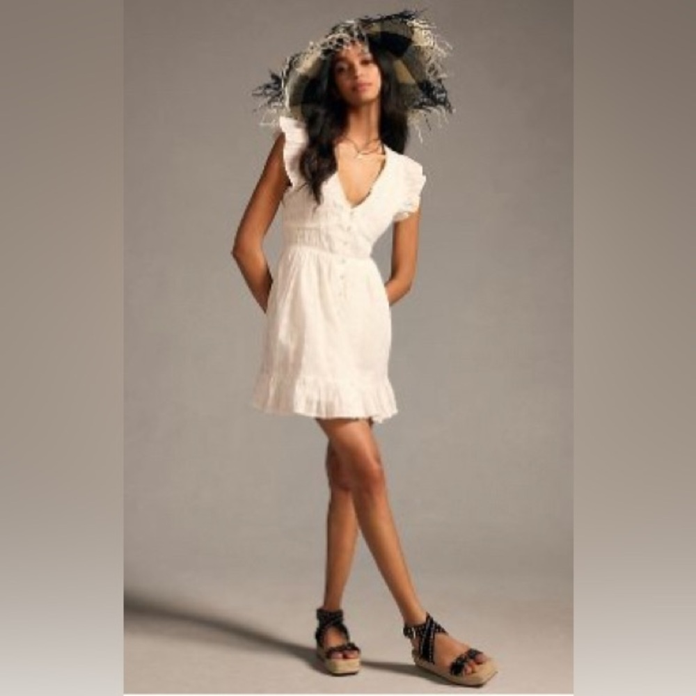 NWT Peregrine Anthropologie Mini Dress- white
